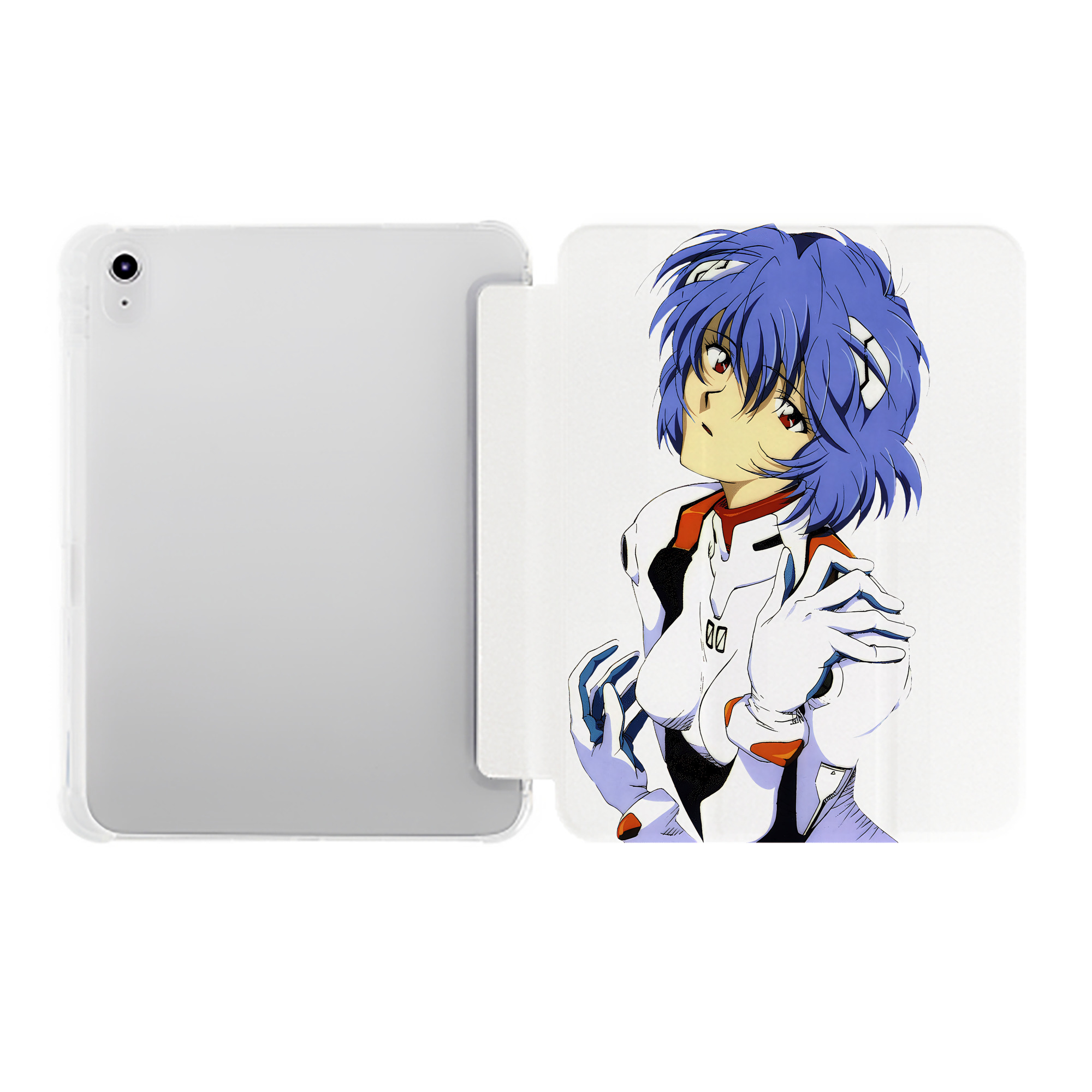（画像用） EVA 新世紀エヴァンゲリオン IPad ケース ペン収納付き 三つ折りスタンド PUレザー×シリコン 対応機種9.5/10.5/10.9インチ